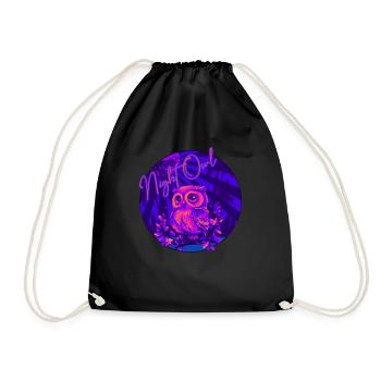 Night Owl - Drawstring Bag - black - Front