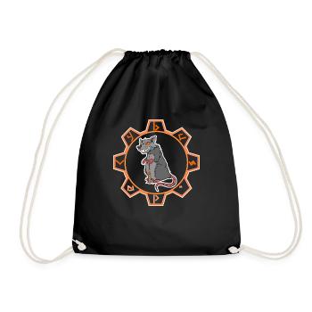 Rat Logo Cybus Zombie Halloween Undead - Drawstring Bag - black - Front