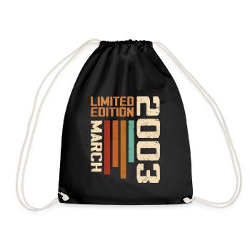 Mars 2003 Anniversaire 2003 Retro 2003 Mars - Sac de sport léger - noir - Devant
