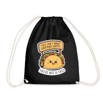 Not everyone is a taco luck - Drawstring Bag - black - Front