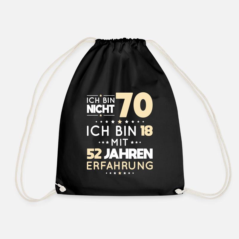 70. Geburtstag - Ich bin nicht 70 ich bin 18 - Turnbeutel - Schwarz