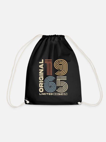 1965 Jahrgang Vintage Retro Geburtstag Geschenk - Turnbeutel - Schwarz