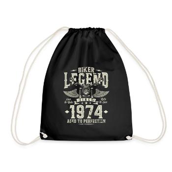 Légende des motards depuis 1974 - Sac de sport léger - noir - Devant