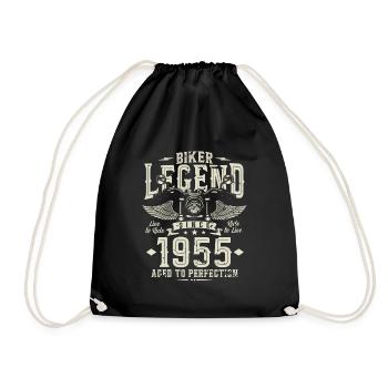 Légende du motard depuis 1955 - Sac de sport léger - noir - Devant