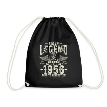 Légende du motard depuis 1956 - Sac de sport léger - noir - Devant