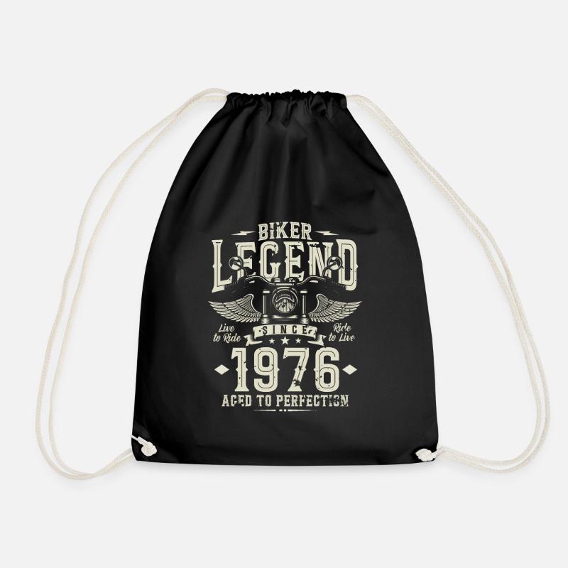 Biker Legende seit 1976 - Turnbeutel - Schwarz