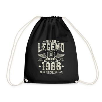 Légende du motard depuis 1986 - Sac de sport léger - noir - Devant