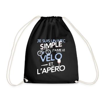 Vélo / Cyclisme - un mec simple - Sac de sport léger - noir - Devant