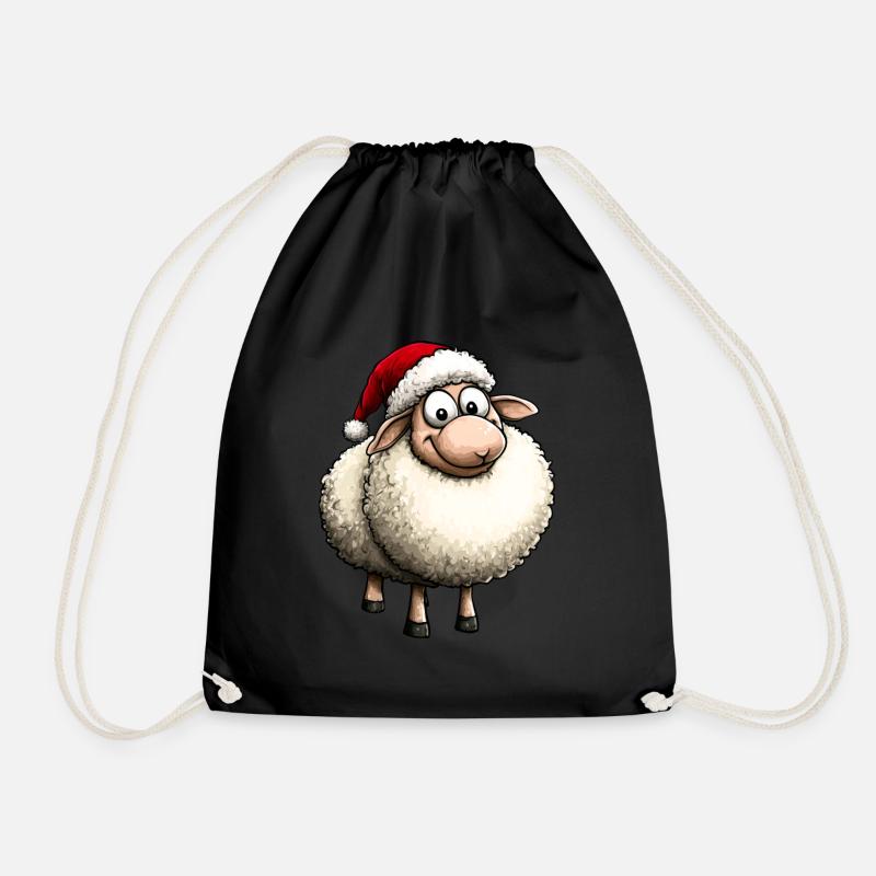 Schafe Christmas - Turnbeutel - Schwarz
