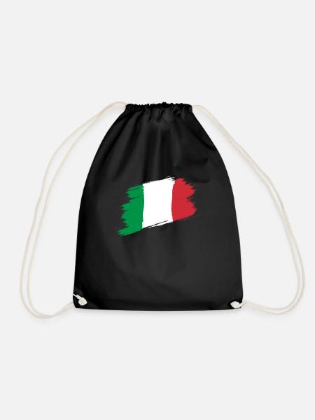 Italien Flagge - Turnbeutel - Schwarz