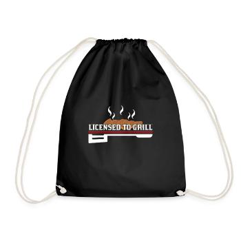 barbecue - Drawstring Bag - black - Front