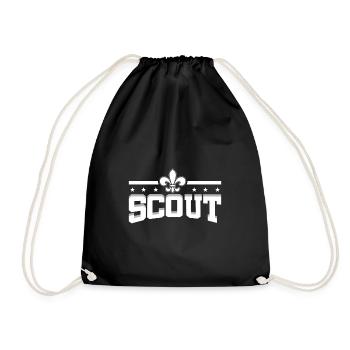 Boy Scout Tshirt - Drawstring Bag - black - Front
