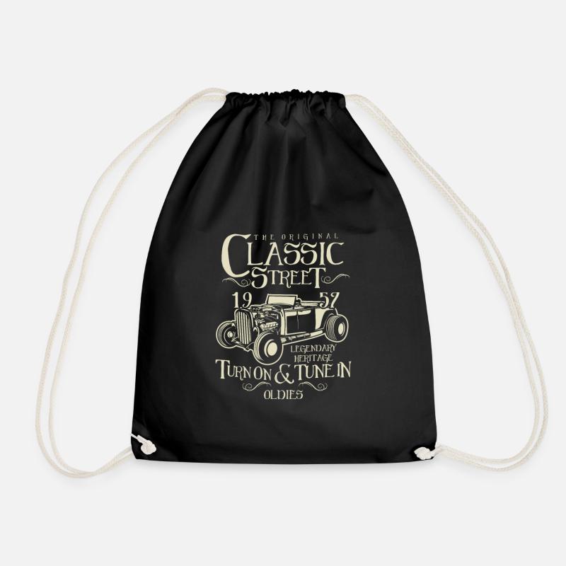 Hot Rod Classic - Drawstring Bag - black