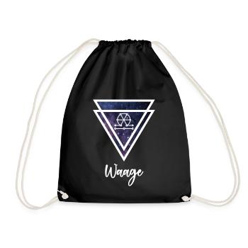 Libra zodiac sign - Drawstring Bag - black - Front