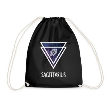 Sternzeichen Sagittarius - Turnbeutel - Schwarz - Vorne