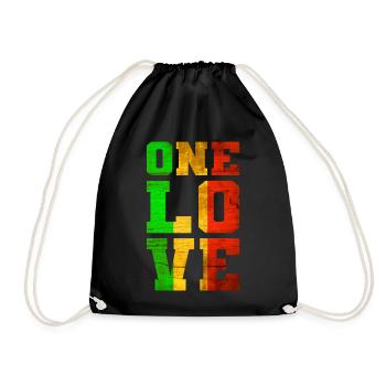 ONE LOVE Reggae Musique - Sac de sport léger - noir - Devant