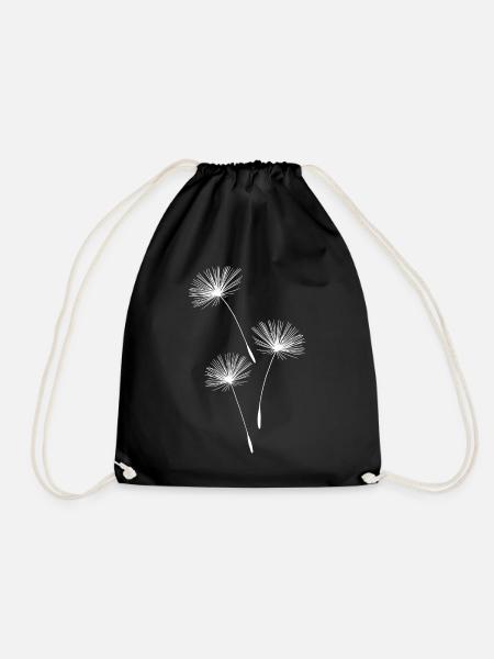Pusteblume Löwenzahn Blumenblüten - Turnbeutel - Schwarz