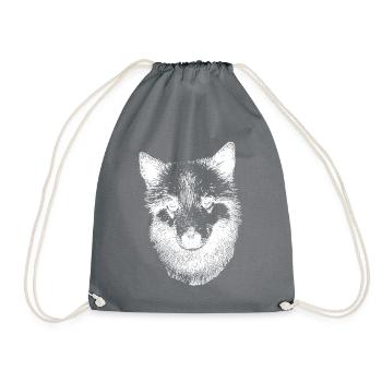 Islandhund Icelandic Spitz - Turnbeutel - Grau - Vorne