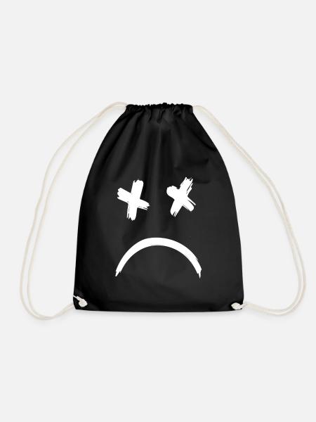 Sad Dead Smile Face - Turnbeutel - Schwarz