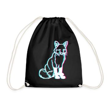 Fuchs 3D Wald Tiere - Sac de sport léger - noir - Devant