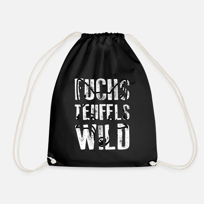 FUCHS TEUFELS WILD Humor Spaß - Turnbeutel - Schwarz