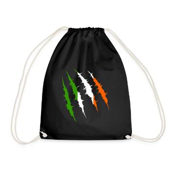 Irlande drapeau à la griffe pays drapeau de l’équipe fan - Sac de sport léger - noir - Devant