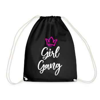 Girl Gang Girlfriend Women Team - Drawstring Bag - black - Front