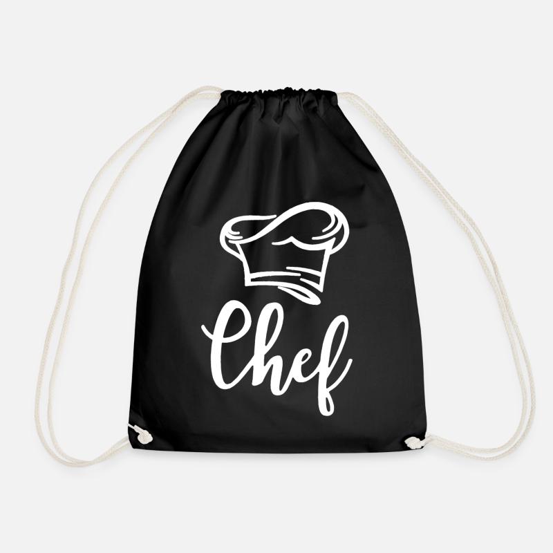 Chef Koch Küchenchef - Turnbeutel - Schwarz