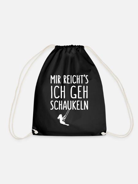 Mir Reichts Ich Geh Schaukeln Spielplatz Motto - Turnbeutel - Schwarz