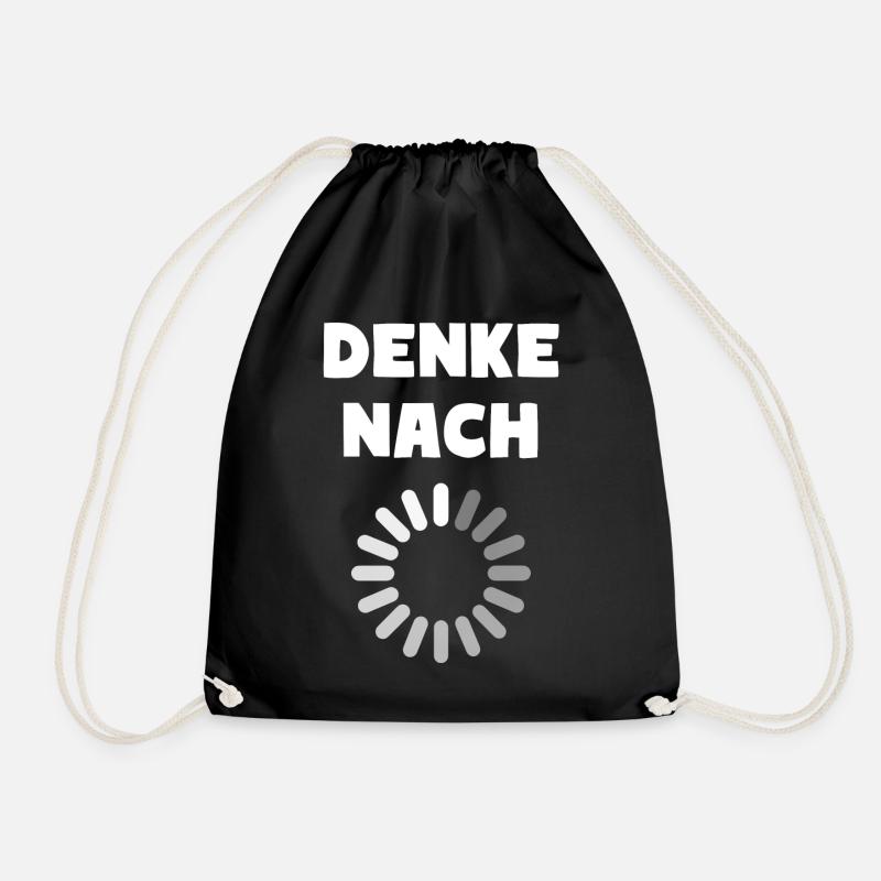 DENKE NACH - Turnbeutel - Schwarz