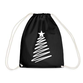 Sapin de Noël Sapin de Noël - Sac de sport léger - noir - Devant