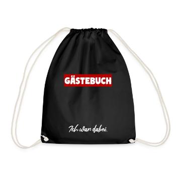 Gästebuch Ich war dabei! Gästeliste - Turnbeutel - Schwarz - Vorne