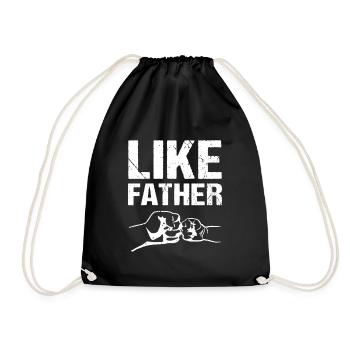 Like Father Like Son - Drawstring Bag - black - Front