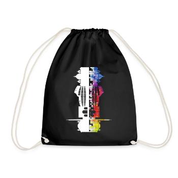Rome Rome Italie Ville Skyline Pixel Coloré - Sac de sport léger - noir - Devant
