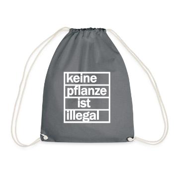 Cannabis Legalisierung Keine Pflanze ist illegal - Turnbeutel - Grau - Vorne