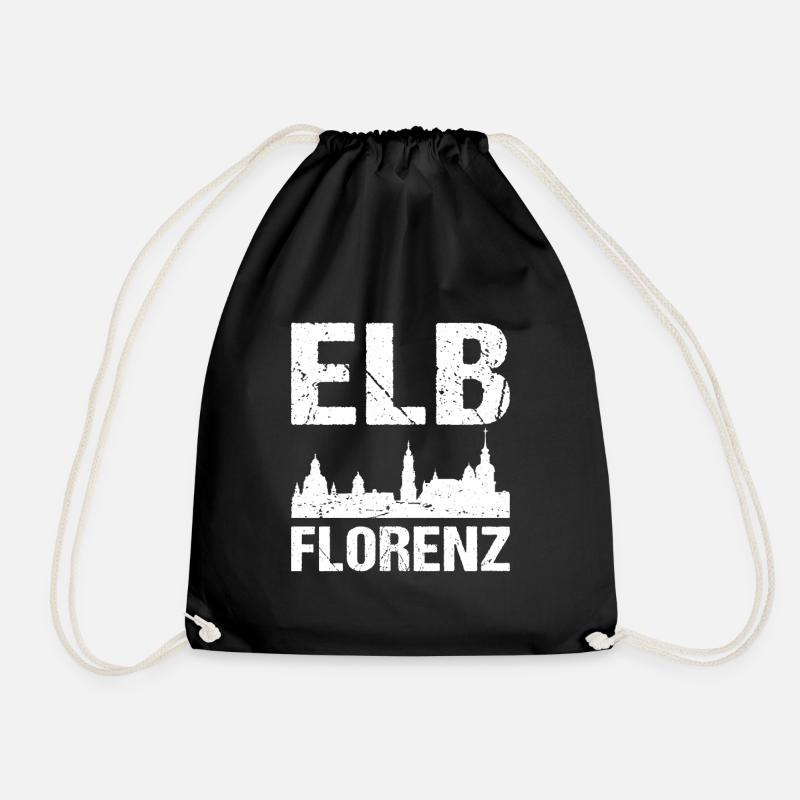 Elbflorenz Dresden - Turnbeutel - Schwarz