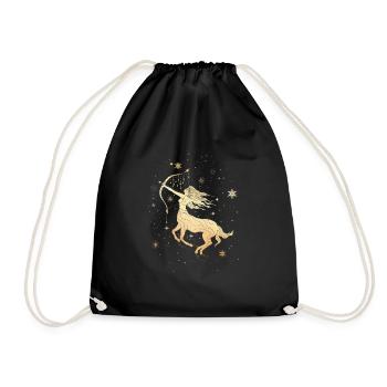 Signe du Zodiaque Sagittaire - Sac de sport léger - noir - Devant