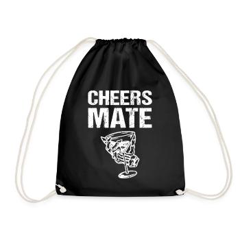 Cheers Mate - Turnbeutel - Schwarz - Vorne