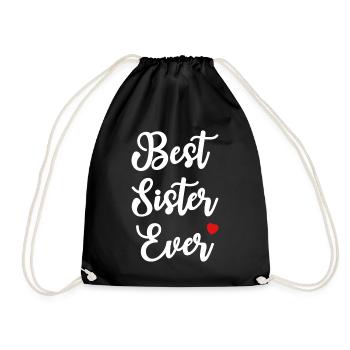 Meilleure sœur de tous les temps Cœur Chère sœur - Sac de sport léger - noir - Devant