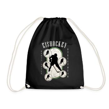 Eishockey Eishockeyspieler Spieler Vintage Retro - Turnbeutel - Schwarz - Vorne