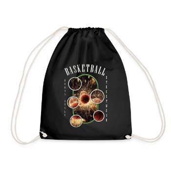 Basketteur Basketteur Dunking Sport Vintage - Sac de sport léger - noir - Devant
