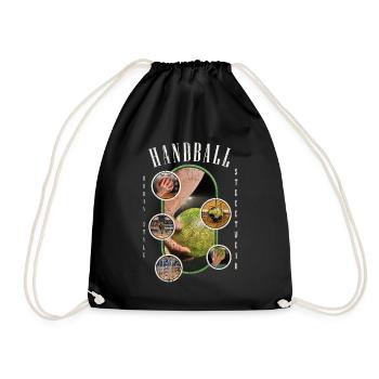 Handball Handballspieler Handballer Sport Fan - Turnbeutel - Schwarz - Vorne
