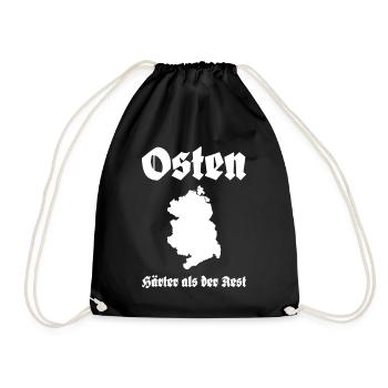Osten Härter als der Rest Ossi Spruch - Turnbeutel - Schwarz - Vorne
