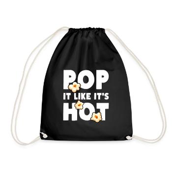 Popcorn Pop It Like It's Hot - Turnbeutel - Schwarz - Vorne