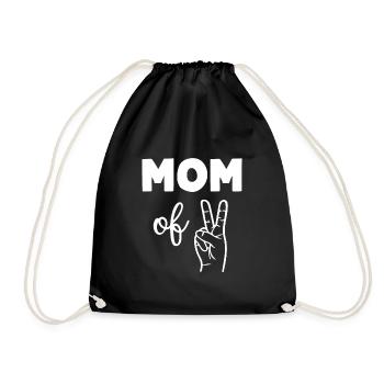 Maman de deux enfants - Sac de sport léger - noir - Devant