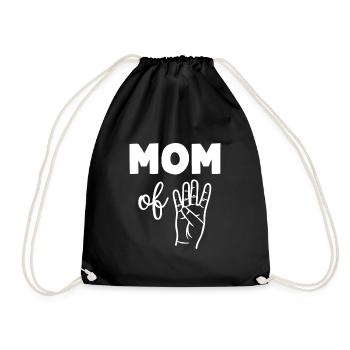 Mom of Four - Drawstring Bag - black - Front