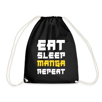 Manger du sommeil Manga Répéter - Sac de sport léger - noir - Devant