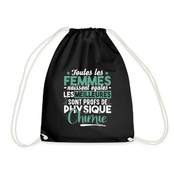 Prof Physique Chimie Professeur Collège Lycée - Sac de sport léger - noir - Devant