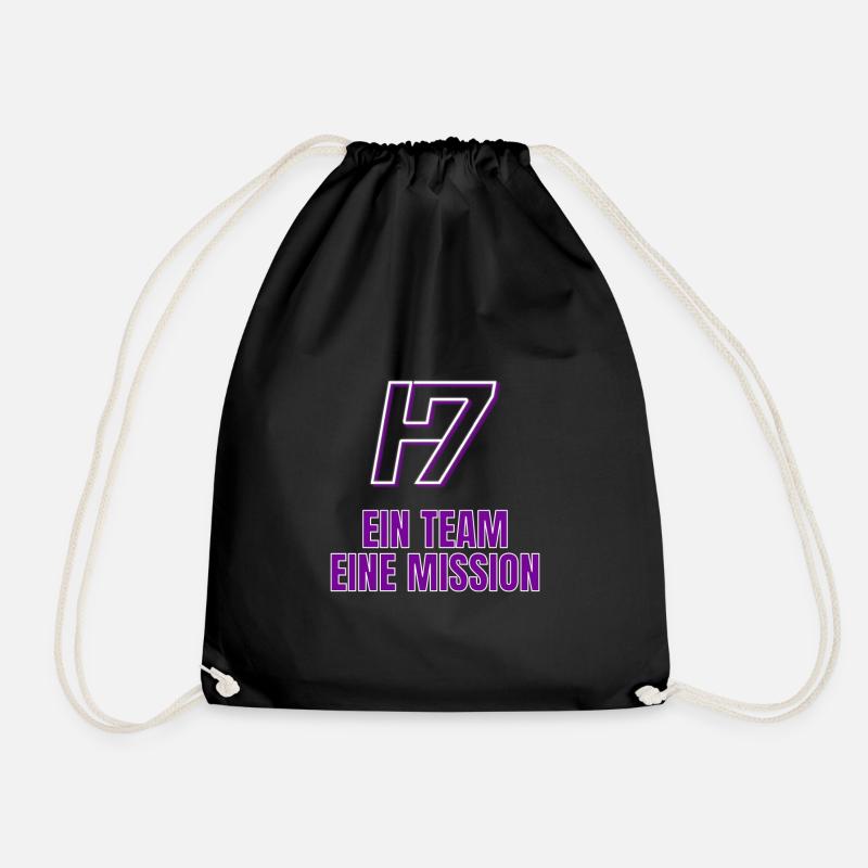 H7Mission - Drawstring Bag - black