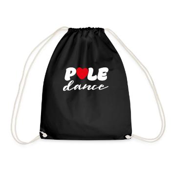 Pole Dance Pole Fitness Pole Dancer Geschenk - Turnbeutel - Schwarz - Vorne